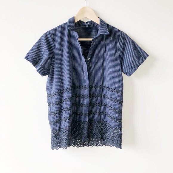 Madewell Eyelet Trim Blouse - Picture 5 of 6